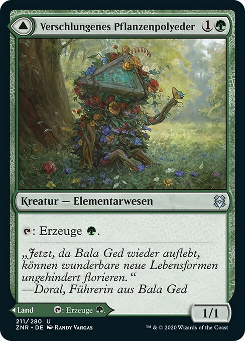Verschlungenes Pflanzenpolyeder // Verschlungenes Tal ZNR-211 Uncommon Near Mint Deutsch