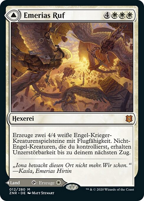 Emerias Ruf // Emeria, die zerstörte Himmelsfestung ZNR-12 Mythic Near Mint Deutsch