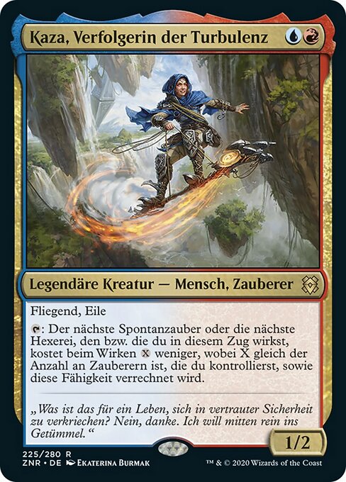 Kaza, Verfolgerin der Turbulenz ZNR-225 Rare Near Mint Deutsch
