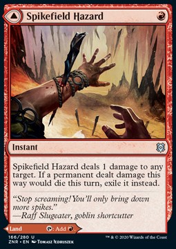 Spikefield Hazard // Spikefield Cave ZNR-166 Uncommon Near Mint Englisch