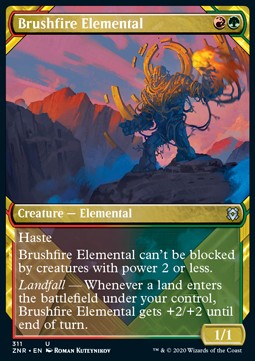 Buschfeuer-Elementar XZNR-311 Uncommon Near Mint Deutsch Foil