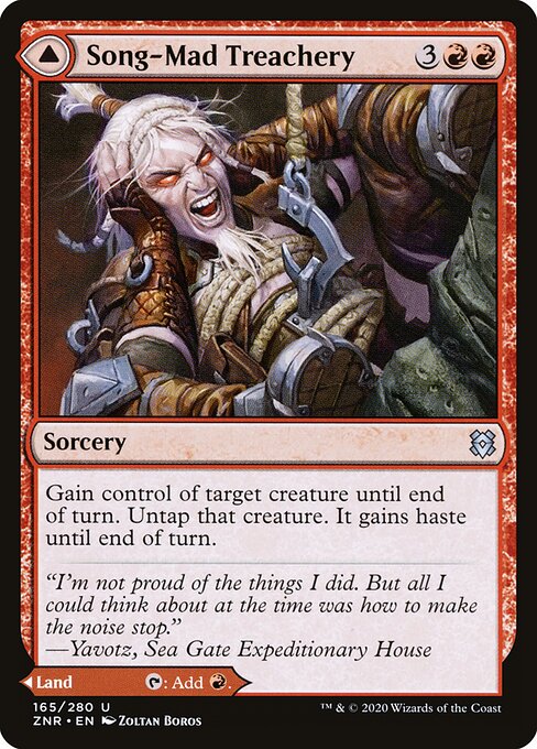 Song-Mad Treachery // Song-Mad Ruins ZNR-165 Uncommon Near Mint Englisch