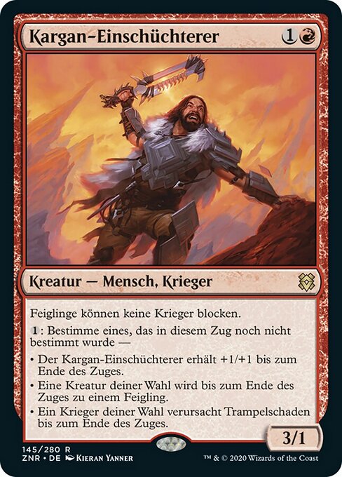 Kargan-Einschüchterer ZNR-145 Rare Near Mint Deutsch