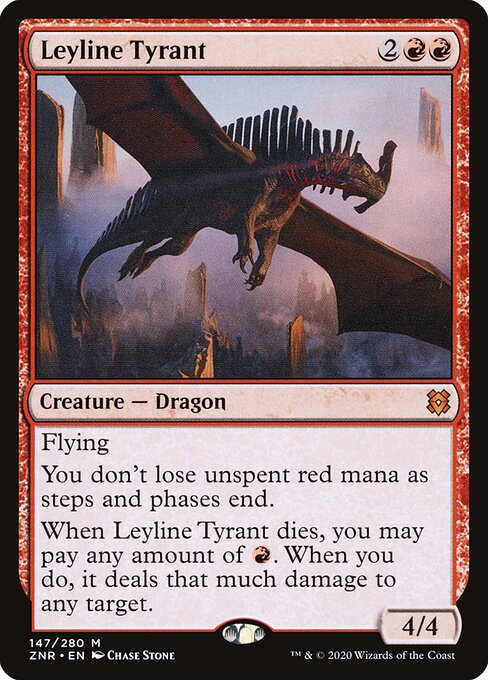 Tyrann der Ley-Linien ZNR-147 Mythic Excellent Englisch Foil