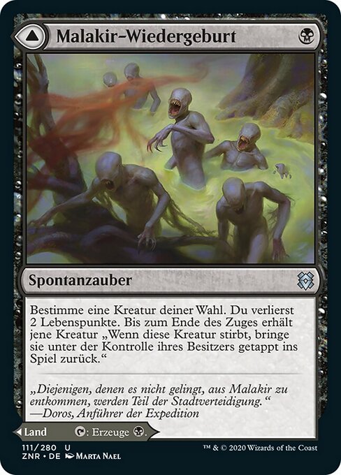 Malakir-Wiedergeburt // Malakir-Schlammloch ZNR-111 Uncommon Near Mint Deutsch