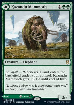 Kazandu-Mammut // Kazandu-Tal ZNR-189 Rare Excellent Englisch Foil