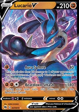 Lucario V CPA-27 Ultra Rare Good Französisch