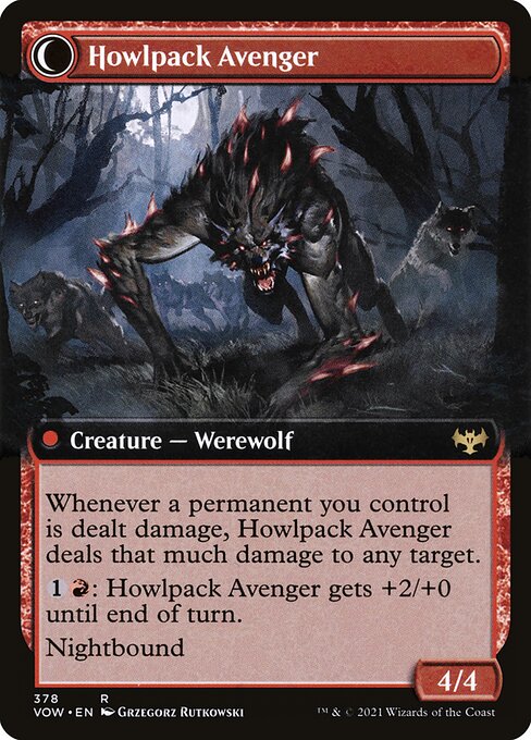Ill-Tempered Loner // Howlpack Avenger - Back Face