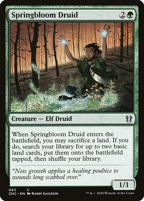 Springbloom Druid ZNC-83 Common Near Mint Englisch