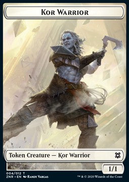 Kor Warrior Token (W 1/1) // Plant Token (G 0/1) XZNR-T 4/8 Token Excellent Englisch Foil