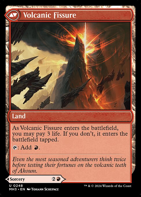 Sundering Eruption // Volcanic Fissure - Back Face