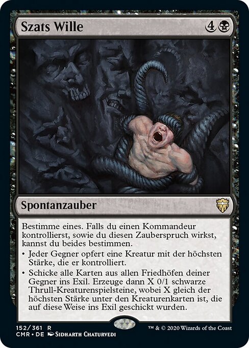Szats Wille CMR-152 Rare Near Mint Deutsch Foil