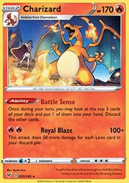 Charizard VIV-25 Rare Near Mint Englisch