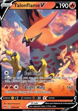 Talonflame V VIV-29 Ultra Rare Played Deutsch