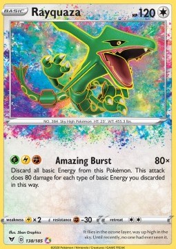 Rayquaza VIV-138 Amazing Rare Light Played Deutsch