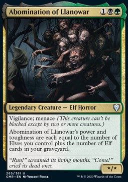 Scheußlichkeit aus Llanowar CMR-265 Uncommon Near Mint Deutsch Foil