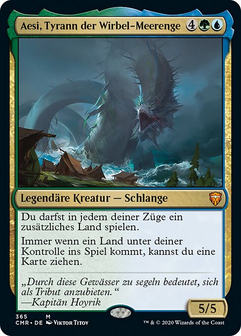 Aesi, Tyrann der Wirbel-Meerenge XCMR-365 Mythic Near Mint Deutsch Foil