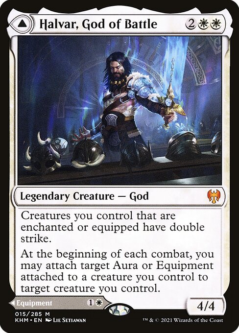 Halvar, God of Battle // Sword of the Realms KHM-15 Mythic Near Mint Englisch