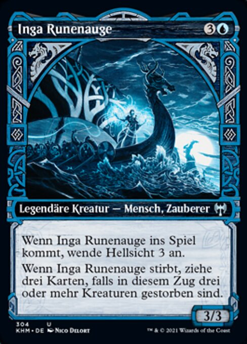Inga Runenauge XKHM-304 Uncommon Near Mint Deutsch Foil