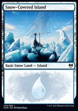 Snow-Covered Island KHM-278 Land Near Mint Englisch Foil