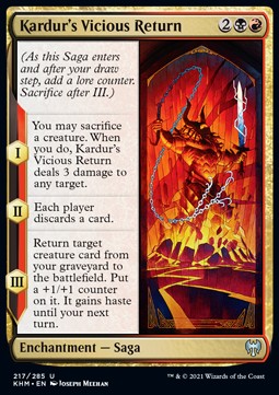 Kardurs grausame Rückkehr KHM-217 Uncommon Near Mint Englisch Foil