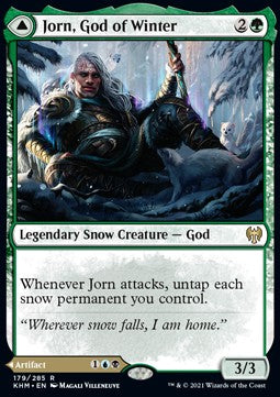 Jorn, God of Winter // Kaldring, the Rimestaff KHM-179 Rare Near Mint Englisch