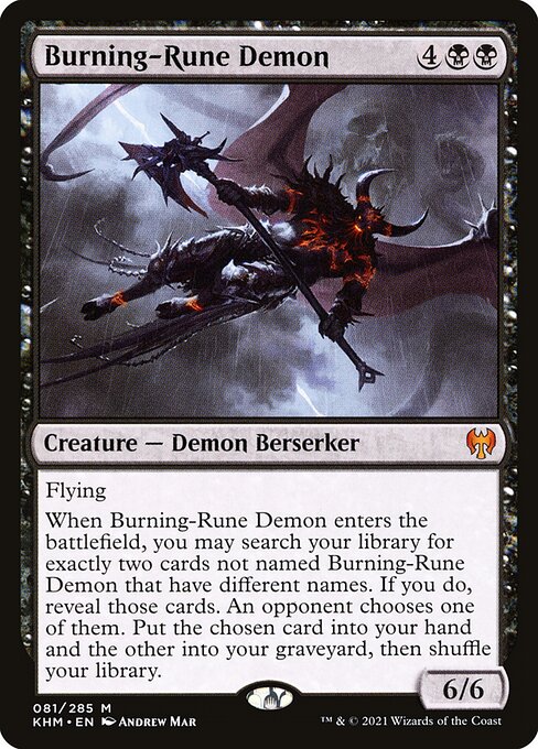 Burning-Rune Demon KHM-81 Mythic Near Mint Englisch