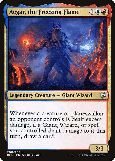 Aegar, the Freezing Flame KHM-200 Uncommon Excellent Englisch Foil