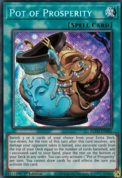 Topf des Wohlstands (V.1) BLVO-065 Secret Rare Excellent Deutsch 1. Auflage
