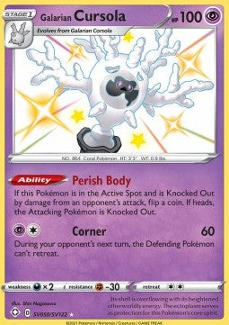 Galarian Cursola SHF-SV50 Secret Rare Near Mint Englisch