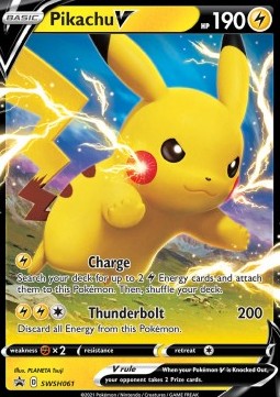 Pikachu V SWSH-061 Promo Good Deutsch