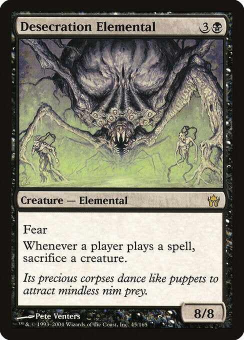Desecration Elemental 5DN-45 Rare Light Played Englisch