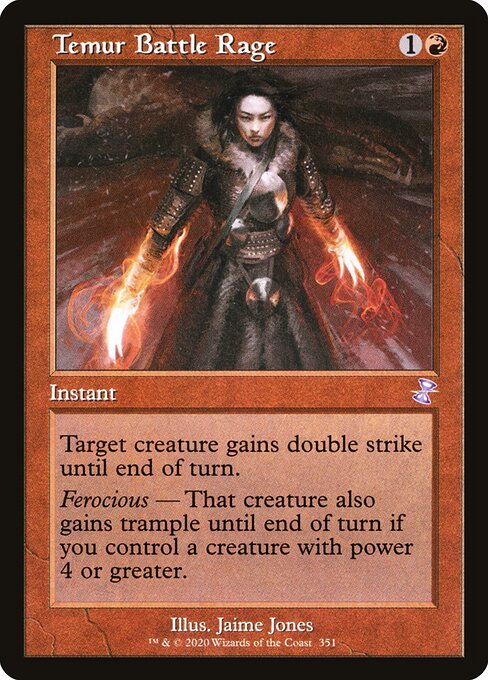 Temur-Kampfwut XTSR-351 Time Shifted Excellent Englisch Foil