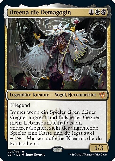 Breena die Demagogin C21-1 Mythic Near Mint Deutsch Foil