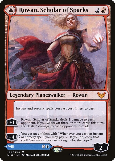 Rowan, Scholar of Sparks // Will, Scholar of Frost STX-156 Mythic Near Mint Englisch