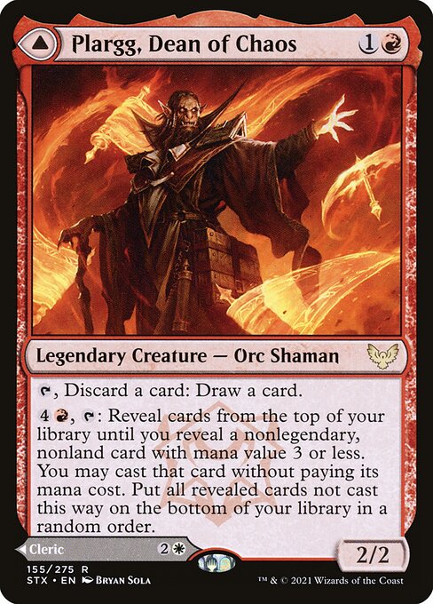 Plargg, Dean of Chaos // Augusta, Dean of Order STX-155 Rare Excellent Englisch Foil