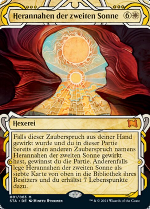 Herannahen der zweiten Sonne (V.1) STA-1 Mythic Near Mint Deutsch Foil
