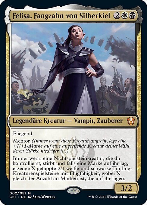 Felisa, Fangzahn von Silberkiel C21-2 Mythic Near Mint Deutsch Foil