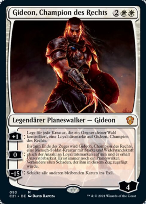 Gideon, Champion des Rechts C21-93 Mythic Excellent Deutsch