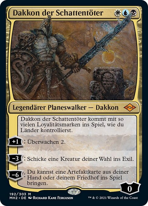 Dakkon der Schattentöter MH2-192 Mythic Near Mint Deutsch