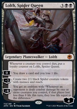 Lolth, Königin der Spinnen AFR-112 Mythic Excellent Englisch