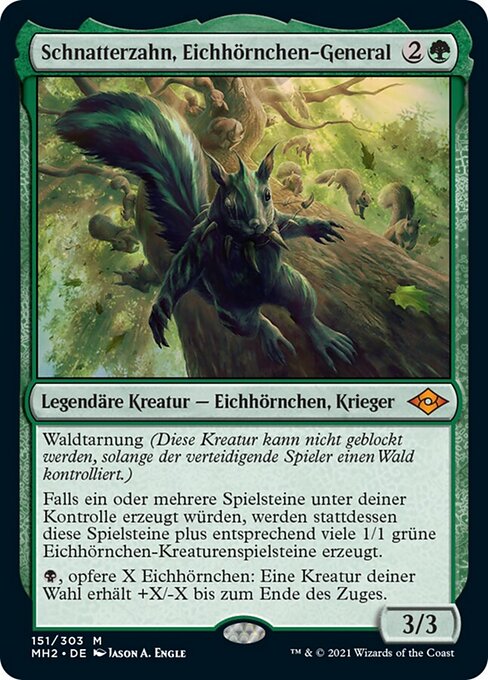 Schnatterzahn, Eichhörnchen-General MH2-151 Mythic Excellent Deutsch