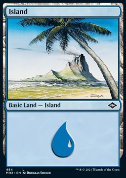 Insel (V.3) XMH2-484 Land Near Mint Englisch Foil