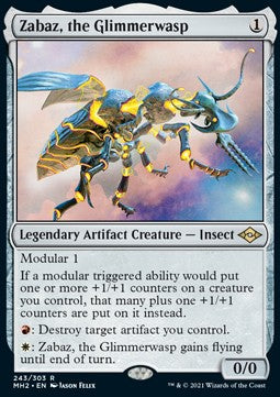 Zabaz, the Glimmerwasp MH2-243 Rare Near Mint Englisch Foil