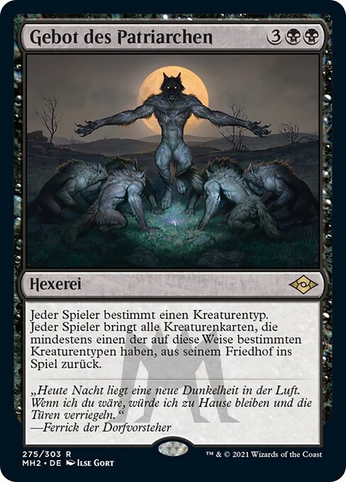 Gebot des Patriarchen (V.1) MH2-275 Rare Near Mint Deutsch