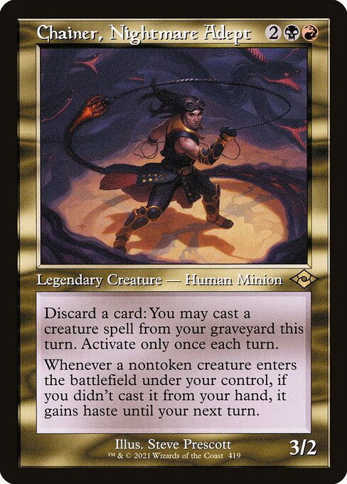 Chainer, Nightmare Adept XMH2-419 Rare Excellent Englisch Foil
