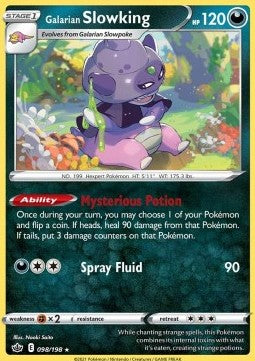 Galarian Slowking CRE-098 Holo Rare Poor Deutsch Reverse Holo