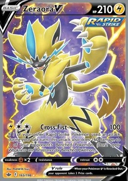 Zeraora V CRE-165 Ultra Rare Excellent Deutsch