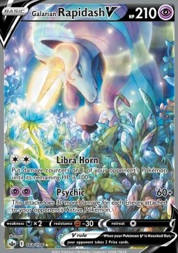Galarian Rapidash V CRE-168 Ultra Rare Light Played Englisch