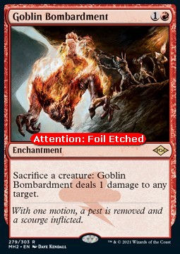 Goblin Bombardment MH2-279 Rare Near Mint Englisch Foil